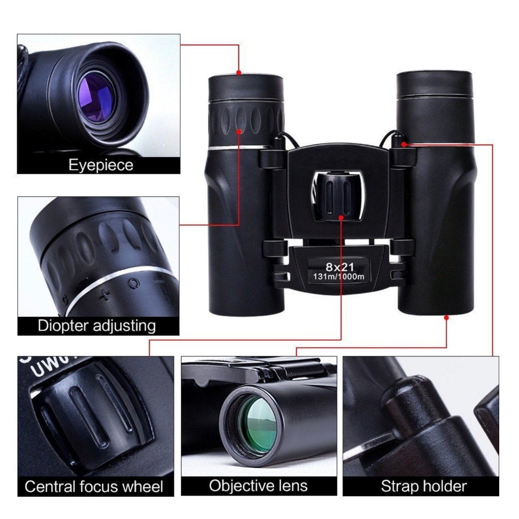 Ống nhòm 8X21 độ phân giải cao tầm nhìn ban đêm trong điều kiện ánh sáng yếu
