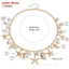 Dây đeo thắt lưng và dây chuyền cơ thể MONOSTYLE phong cách boho sao biển, chất liệu vỏ hợp kim giả, dành cho nữ