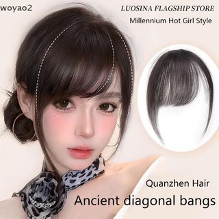 [woyao2] Tổng Hợp Slanted Air Bangs Tóc Giả Nổ Tự Nhiên Vô Hình Tóc Nối Dài Cho Bé Gái Tạo Kiểu Phụ Kiện Boutique