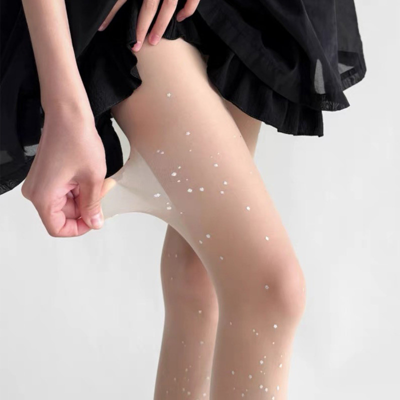 Quần lót lụa trắng hồng đen - Vớ lấp lánh Galaxy Glitter Sequin Pure Desire - Siêu mỏng, co giãn, liền mạch - Ngọt ngào, gợi cảm, dễ thương - Quần legging Lolita dành cho nữ