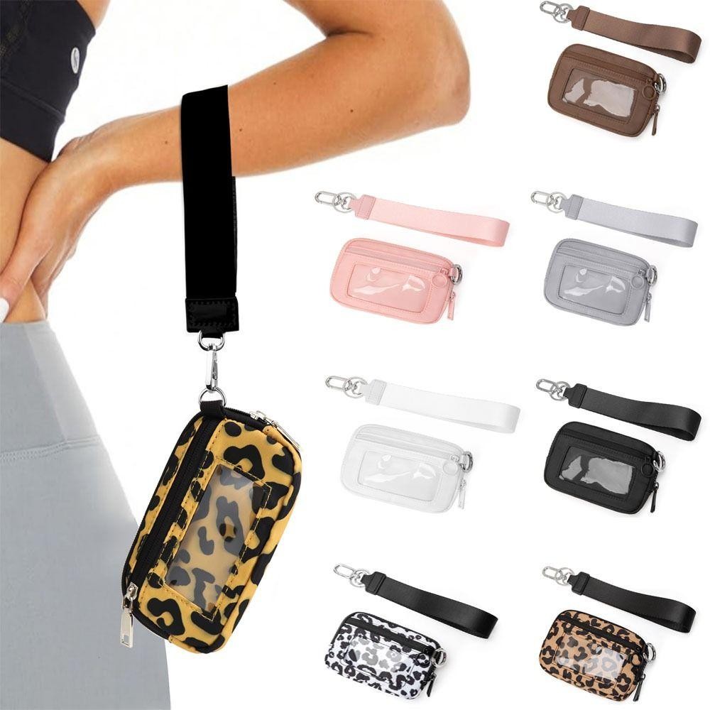 Ví móc khóa WOAY, có ví đựng tiền xu chống nước cửa sổ ID, Túi đựng thẻ di động chất lượng cao