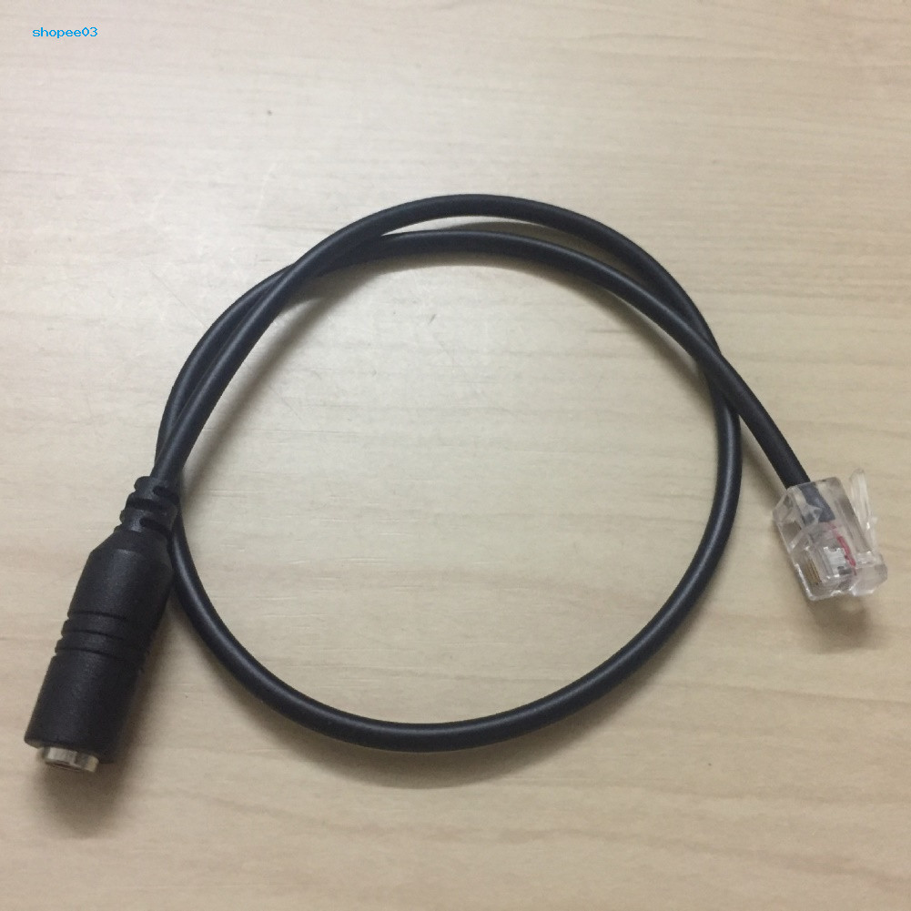 [Ky] Tai nghe điện thoại thông minh OMTP 20cm 35mm sang dây cáp chuyển đổi điện thoại 4P4C RJ9 / RJ10