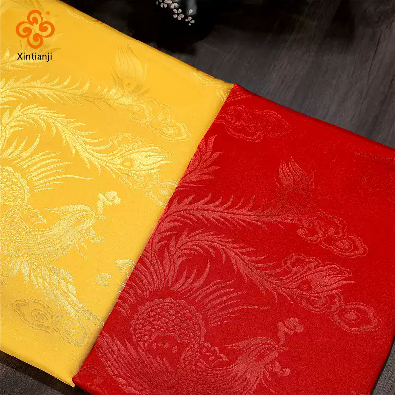 Họa Tiết Rồng Thổ Cẩm Vải Satin Phong Cách Vải Lụa Jacquard Cho Trang Phục Cổ DIY Hanfu Tang Trang Phục 50x150cm TJ9220