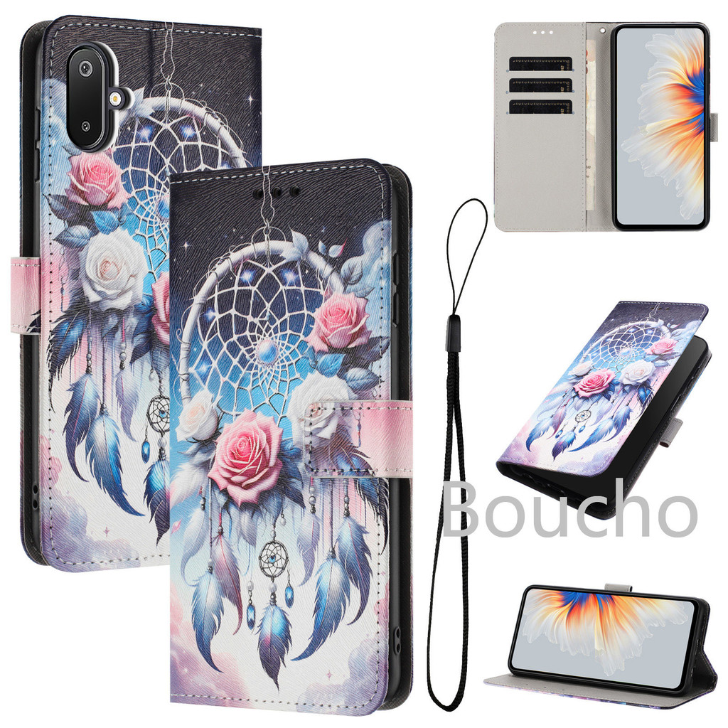 Dành Cho OPPO A3 A3X A5 Pro A18 A38 A40 A40M A58 A59 A60 A78 A79 A80 K12X 4G 5G Flip Cover Ví Da PU Vỏ Điện Thoại Di Động
