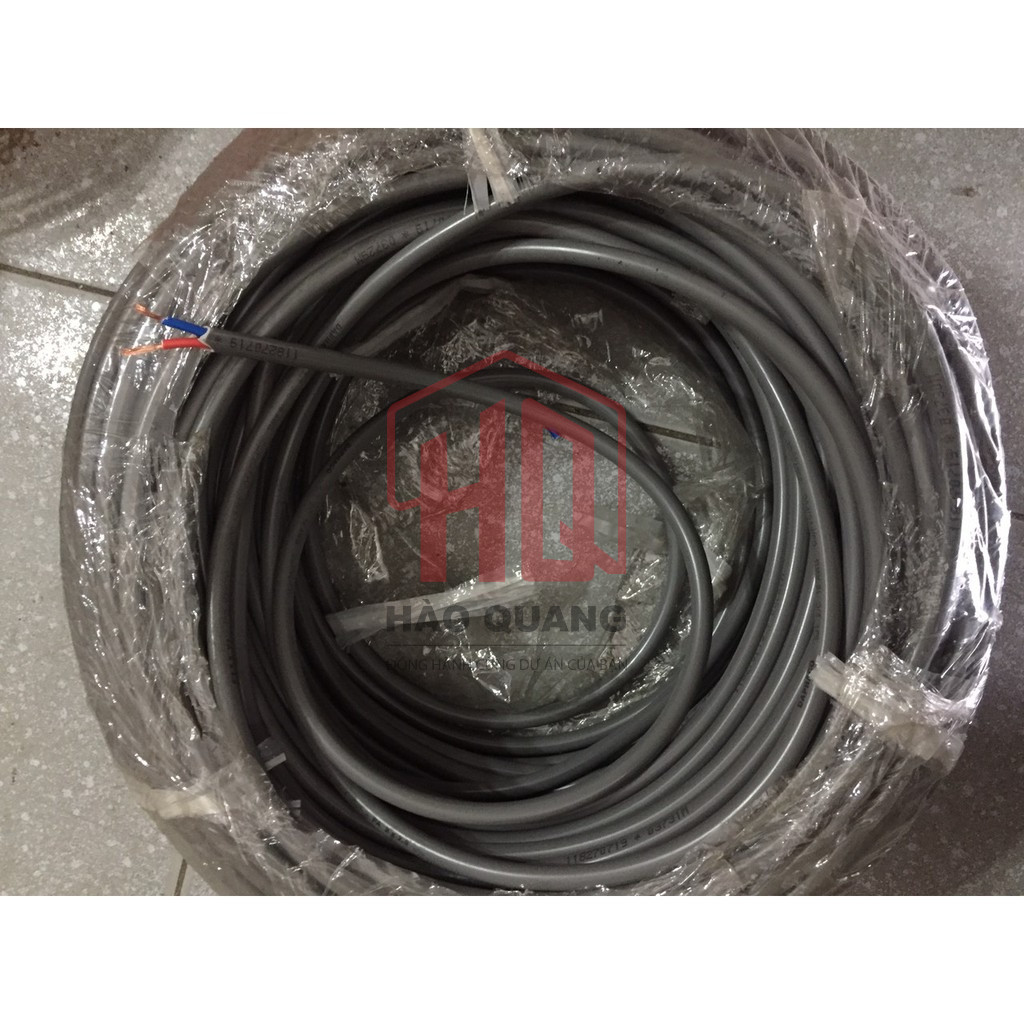(Mét) Dây Điện Đôi Tròn Daphaco 2x2.5mm Vỏ Xám | Lõi Đồng Nguyên Chất | Dây Dẫn Điện Dân Dụng