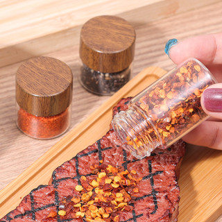 10 / 20 / 30ml Chai Thủy Tinh Mini - Đậu Cà Phê Di Động Kín Bình Kẹo Gia Vị Lọ Nắp Gỗ Hộp Bảo Quản