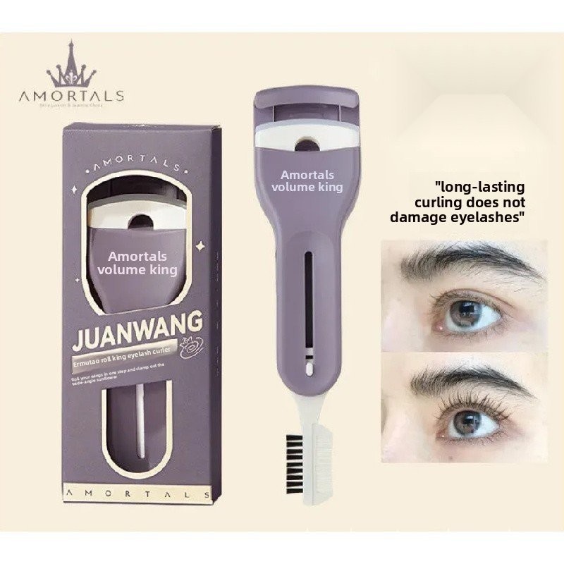 Dụng cụ uốn mi AMORTALS góc rộng uốn cong lâu dài nhỏ gọn cầm tay dụng cụ uốn mi giả PIG8