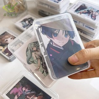 [ELOY] Hộp lưu trữ bằng nhựa trong suốt mới Photocards Hộp lưu trữ thẻ nhỏ Hộp sắp xếp để bàn Hộp phân loại Văn phòng phẩm VN
