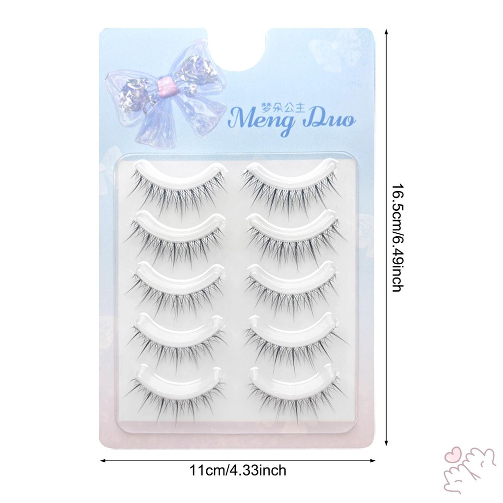 5 Cặp Mô Phỏng Lông Mi Giả Người Phụ Nữ DIY Anime Full Dải Lông Mi Cho Làm Đẹp Mắt Cosplay DIY Trang Điểm
