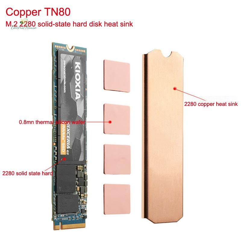 [Nhà Điện] 1 Bộ M.2 NVME 2280 2242 2230 SSD Tản Nhiệt Ổ Đĩa Thể Rắn Cho Laptop PC M2 2280 NGFF PCI-E SSD mới