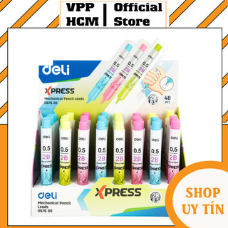 [Combo 2] Ruột bút chì kim bấm Deli 0.5MM EU67600 VÀ 0.7MM EU67700