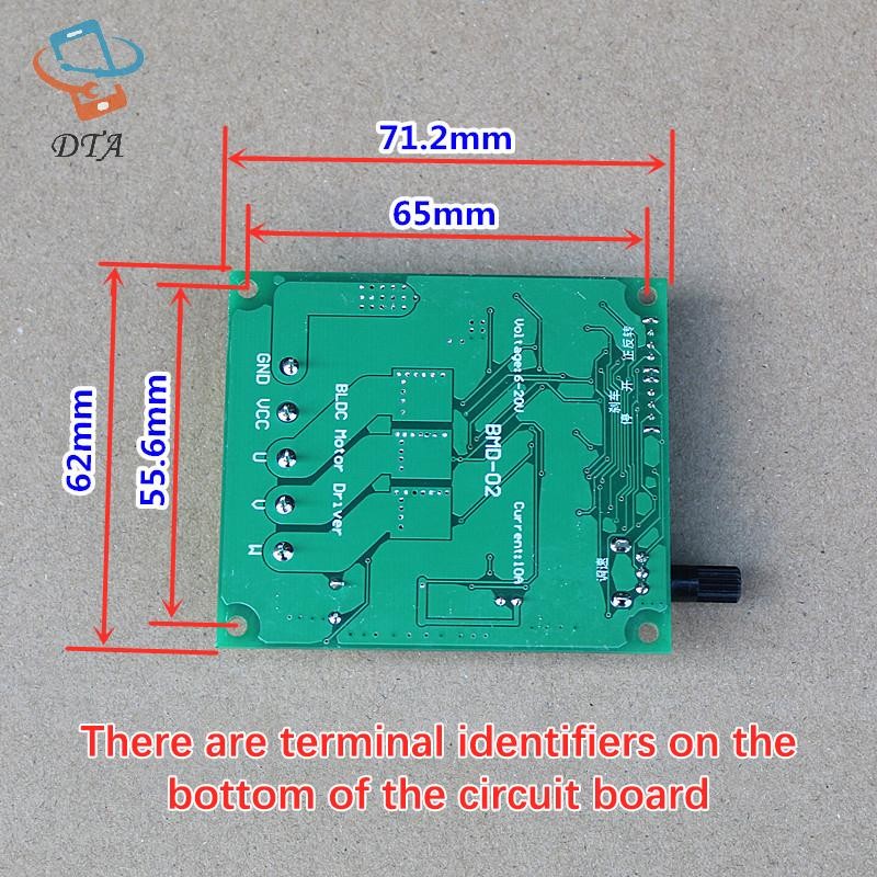 [DTA] Bảng điều khiển điều khiển động cơ không chổi than 200W Mô-đun bảo vệ bộ điều khiển động cơ 6-20V cho động cơ ổ cứng VN