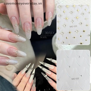 [savemoneyeveryday] 1 Tấm Miếng Dán Móng Tay 3D Laser Starburst Bạc Vàng Trang Trí Móng Tay Nghệ Thuật Sống Động Cho Làm Móng Tay Nghệ Thuật Làm Móng Tay Pháp Và Móng Tay DIY [vn]