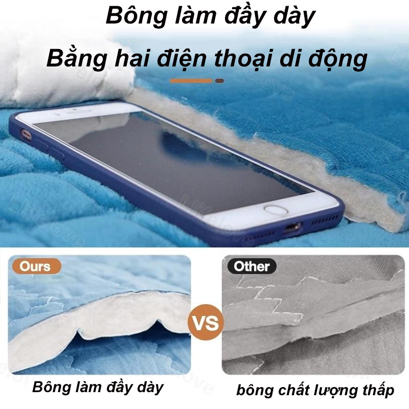 Phong cách Scandinavian Vải Flannel Sofa Đệm Chống Trơn Trượt Dày Phòng Khách Sofa Trang Trí Bao Vải Ấm Bụi Nhung Mềm