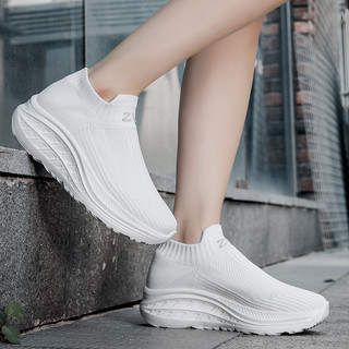 Giày Cặp Đôi Giày Lười Giày Size Lớn Giày Nhẹ Giày Chạy Bộ Tất Giày Tăng Chiều Cao Bên Trong Giày Co Giãn Bay Đan Giày Phù Hợp Với Giày Lưới Chất Lượng Cao Thoáng Khí