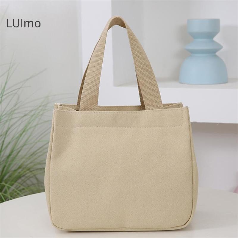 Luimo Hoạt Hình Dễ Thương In Họa Tiết Vải Túi Xách Đa Năng Nhân Viên Văn Phòng Túi Ăn Trưa Túi Tote SBS