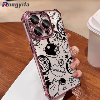 Ốp Điện Thoại Hoạt Hình Doremon Cho iQOO 15 Neo 11 10 Pro Plus Z10X Z10 Turbo + Pro Vỏ Trong Suốt Dễ Thương Bảo Vệ Ống Kính Mạ Vỏ Mềm