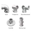 Chốt khung SUNKISSD, Đầu nối ống tròn có khóa cố định, Khuỷu tay 1\ 2 '' / 3\ 4 "Ống nối ống tròn bằng thép hợp kim nhôm