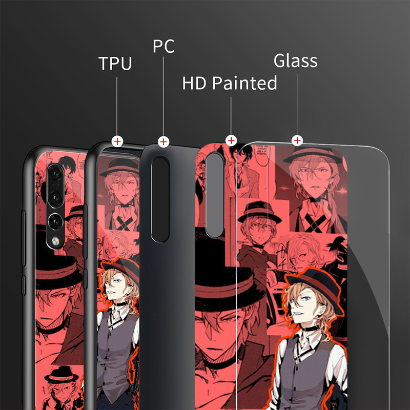 Bungou chó đi lạc Dazai Osamu Kính cường lực Điện thoại di động cho iPhone 16 15 14 13 12 11 Pro XS Max Plus Mini X XR 8 7 6s SE2 / 3 Cover