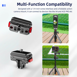 Dành Cho Insta360 Ace Pro2 / Ace Pro Kim Loại Phát Hành Nhanh Đế X4 / X3 Từ adapter Đế Bao Phụ Kiện camera