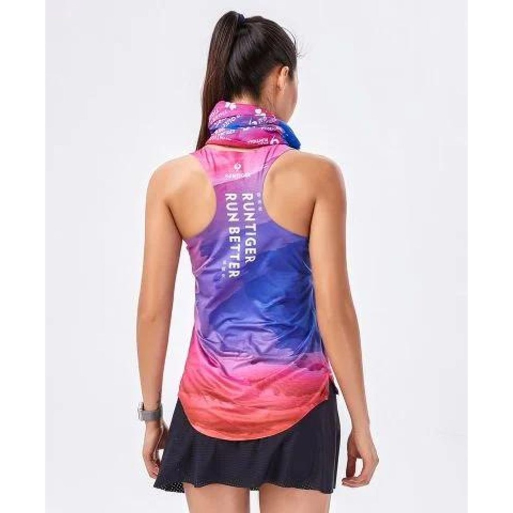 Áo chạy bộ cọc tay nữ RUNTIGER 4976B - Công nghệ sợi Quick-DryTop thoáng khí, nhanh khô top sport