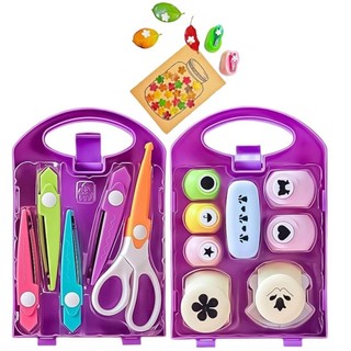 LUMELAMP DIY Puncher Craft Set, Bộ hình dạng đục lỗ thủ công bằng nhựa dành cho trẻ em, các dự án DIY sáng tạo Kích thước nhỏ với hộp lưu trữ Máy cắt hình dạng cho trẻ từ sáu tuổi trở lên