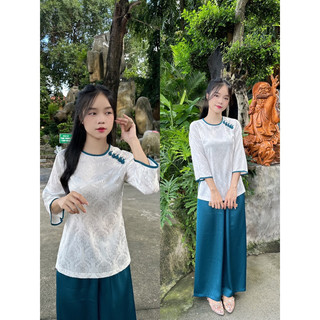 set gấm lụa cao cấp, thời trang nữ lụa mặc lễ tết( nguyên bộ)