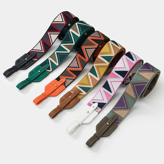 Dây đai dệt Jacquard dây đeo vai rộng dây đeo ngắn phù hợp với túi đựng rau Lindi Túi vải không khóa dây đeo vai dài túi cửa hàng phụ kiện biến đổi