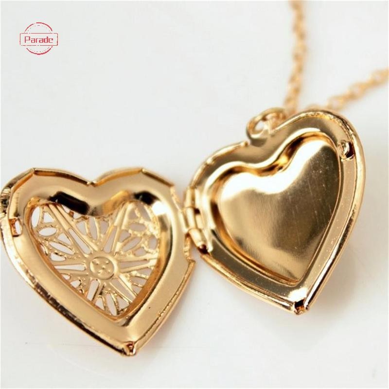 Cuộc diễu hành Hình Trái Tim Rỗng Mặt Dây Chuyền Vòng Cổ Mở Khóa Dây Chuyền Nữ Trang Sức Quà Tặng VN