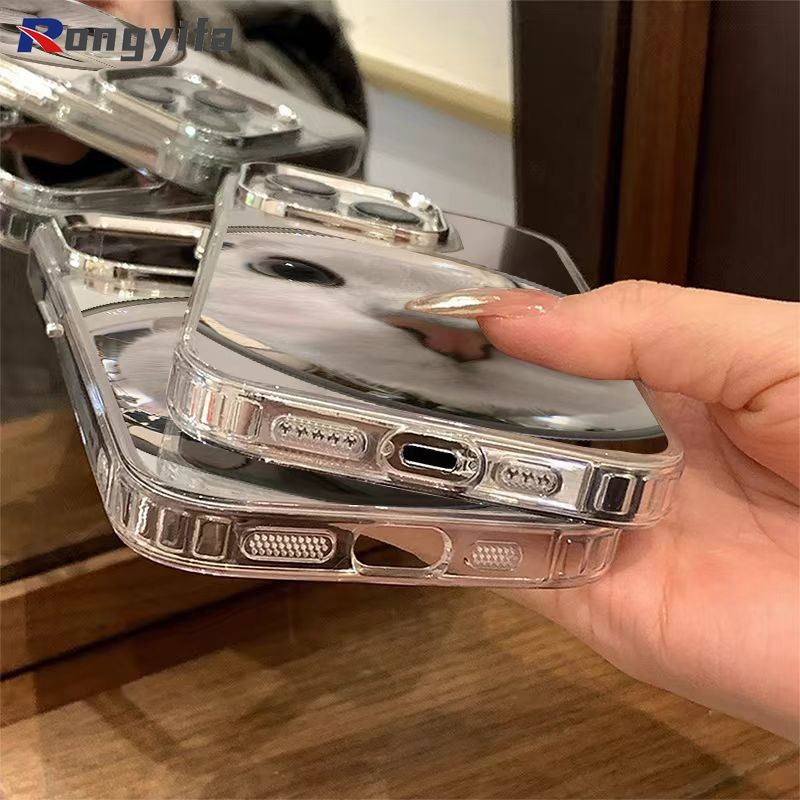 Ốp Điện Thoại Gương Mèo Vui Nhộn Đáng Yêu Cho Tecno Camon 30S 20 Pro 12 Pova 6 Neo Itel S17 P38 A05S A04 S23 Plus A60 A60S 5G 4G Vỏ Cặp Đôi Dễ Thương Chống Rơi Vỏ Chống Sốc