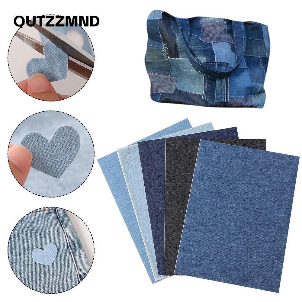 Qutzzmnd Quần Jean Sửa Chữa Miếng Dán Thủ Công DIY Phụ Kiện May Vá Denim Trang Trí Sắt Tự Dính Trên Miếng Dán