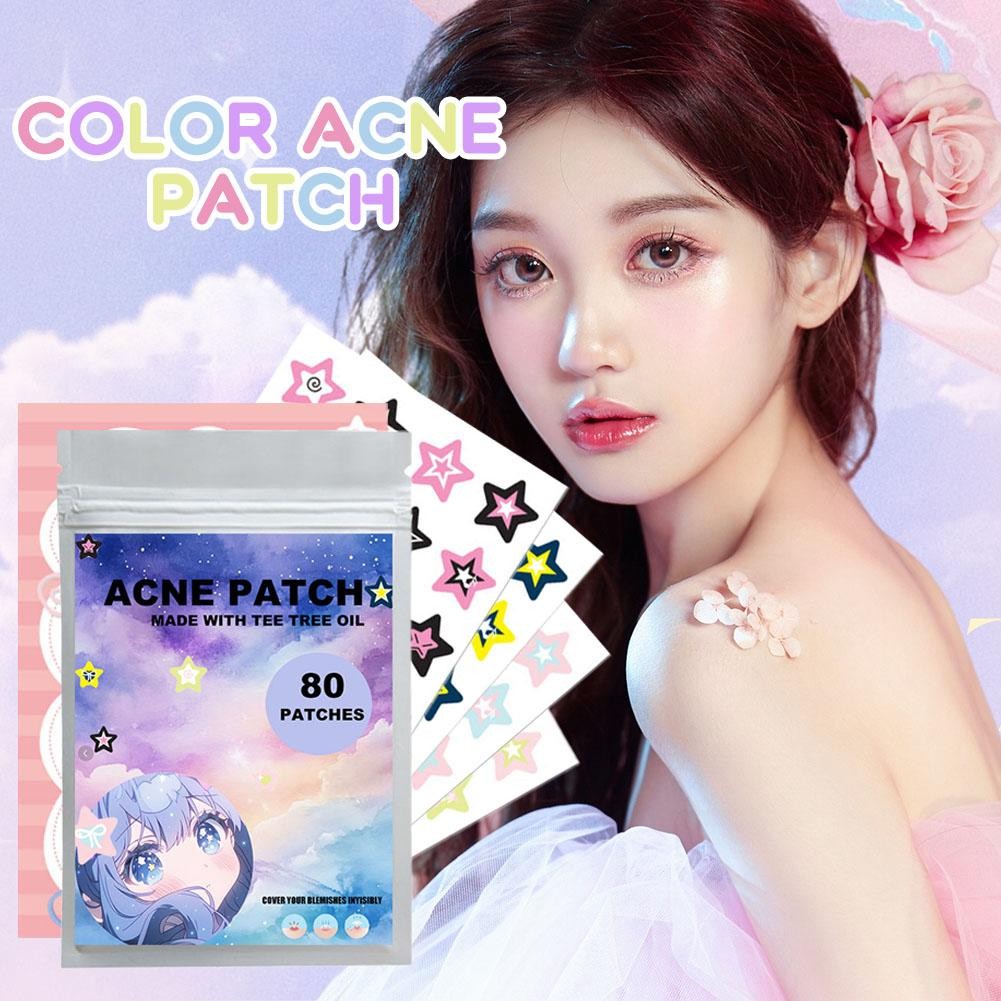 Hoạt Hình Dễ Thương Hình Ngôi Sao Mụn Miếng Dán Mụn Miếng Dán Y2K Phong Cách Làm Đẹp Miếng Dán L5W2