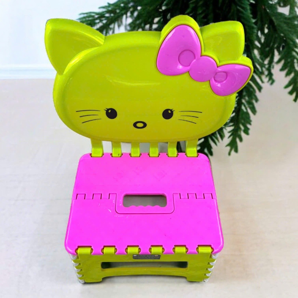 Ghế Dựa Xếp Hello Kitty Dễ Thương Vinh Nam Plastic Ghế Xếp Trẻ Em Size 30x24x49cm Mã 022