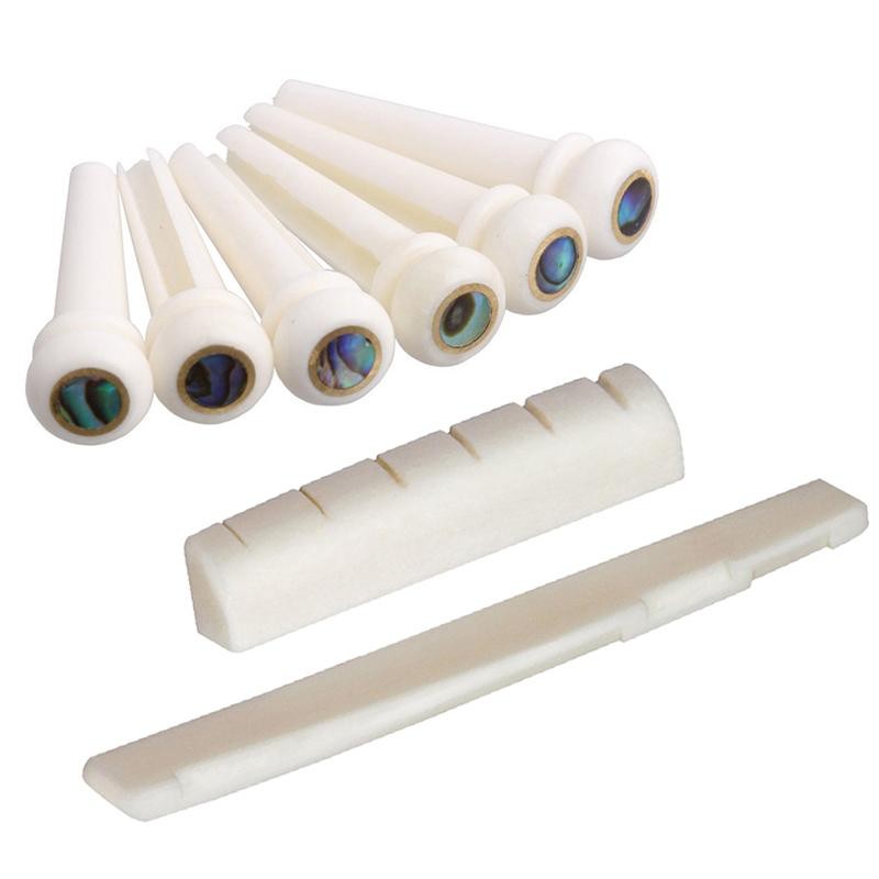 Tmoy Dây Đàn Guitar Xương Đàn Guitar Cầu Chân Yên Đai Ốc Ngà Acoustic Guitar Cầu Pin Bò lp Hậu Môn Tremolo TCM