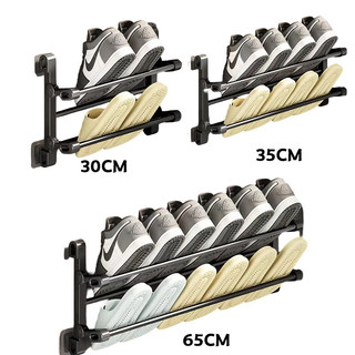 Giá Để Giày Dép Nhà Tắm Nhà Bếp Thép Không Gỉ, Gắn Tường Không Đục Lỗ Có Thể Gập Lại Tiện Dụng