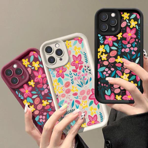 Ốp Điện Thoại Hoa Nhiều Màu Sắc Cho VIVO V40 Lite V29 V30 Pro V25 V23 X100 V15 S1 V20 Pro V21 V30E V29E V27E V23E Y100 5G Vỏ Điện Thoại Họa Tiết Thời Trang Bảo Vệ Camera