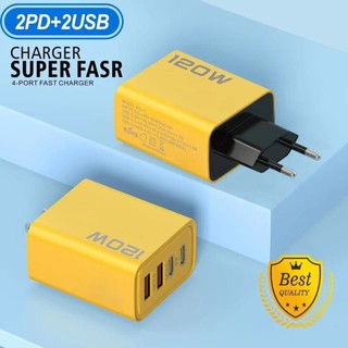 Sạc Điện Thoại 4 Trong 1 120W Đôi USB + Loại C PD Sạc Nhanh USB Loại C Sạc Cho Điện Thoại