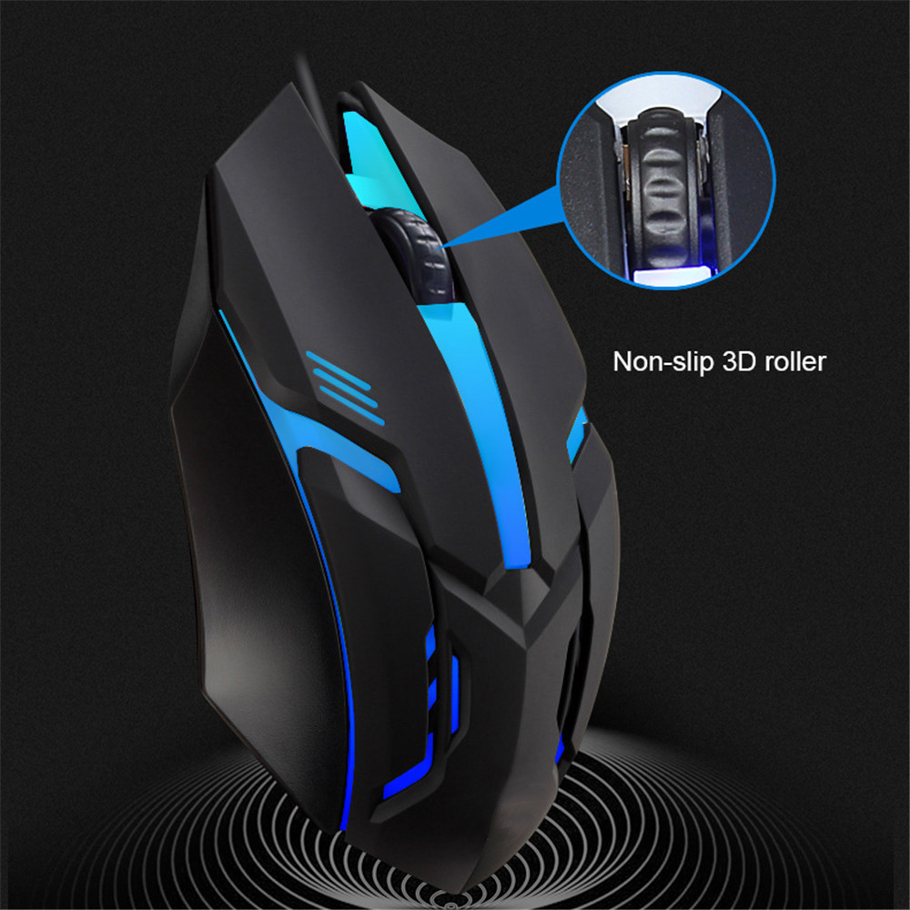 [Sẵn sàng] Chuột chơi Game có dây 7 màu Led Hỗ trợ đèn nền Chuột cáp Usb công thái học với trò chơi máy tính quang Chuột Pc