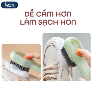 Bàn chải chà giày, giặt đồ đa năng 3in1 có ngăn chứa nước giặt, Bàn chải cọ rửa đa năng có móc treo