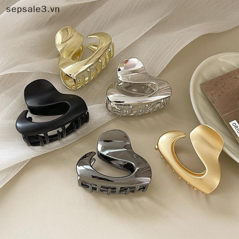 # VN # New Light Luxury Thời trang hình học không đều Kẹp tóc hình rỗng nâng cao Kẹp kim loại nhiều màu Phụ kiện tóc đơn giản.