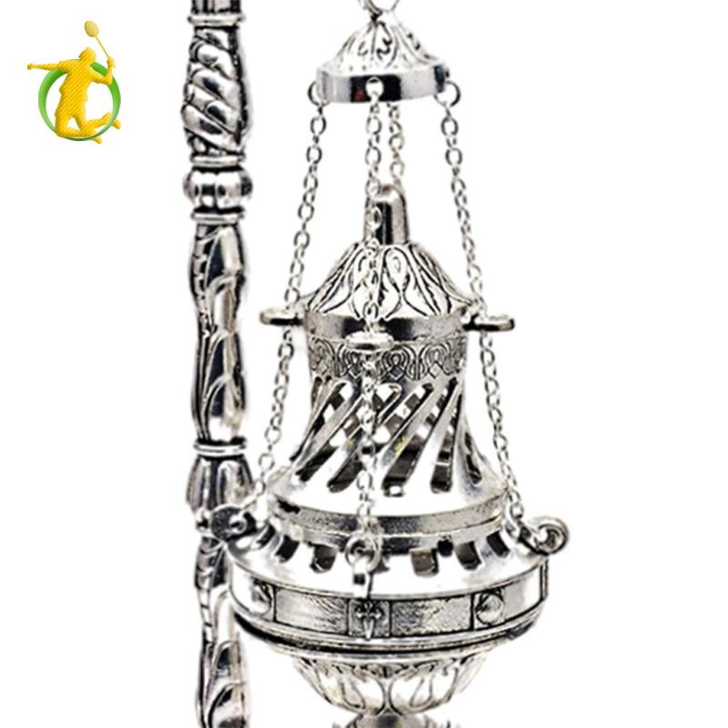 Lư hương treo hợp kim đốt Christian Chính thống Hy Lạp Byzantine Thurible để trang trí nội thất, phòng ngủ, Spa &