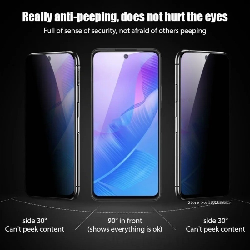 Asus ROG Series Chống Gián Điệp Quyền Riêng Tư Trong Suốt Kính Cường Lực Cho Asus ROG Phone II 9 8 7 6D 6 5s 5 3 ZS660KL Pro FE Ultimate Strix Độ Nhạy Cảm Ứng Cao Bảo Vệ Màn Hình