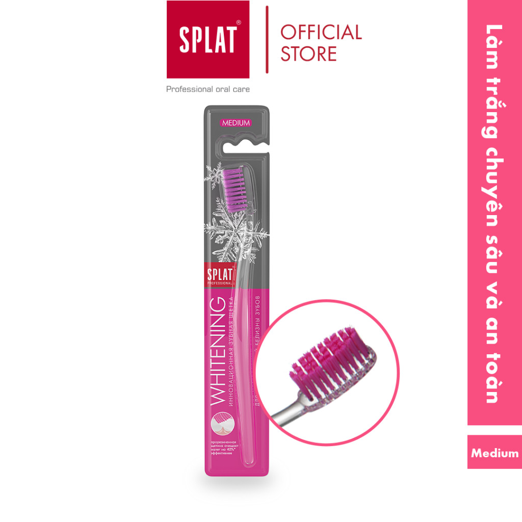Mô tả Combo Siêu Trắng Sáng-1 Kem đánh răng than hoạt tính Blackwood & 1 bàn chải Splat Whitening Hồng - 2