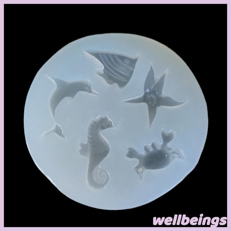 Wellb Seahorse Seashell Sao Biển Khuôn Socola Cho Sugarcraft Trang Trí Bánh Trang Trí Nhà Cửa