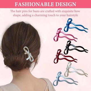 YSANH Pháp Kẹp Tóc, Acrylic Y2K Nơ Tóc, Màu Kẹo Hình Chữ U Sóng Kẹp Tóc Phụ Kiện Kẹp Tóc