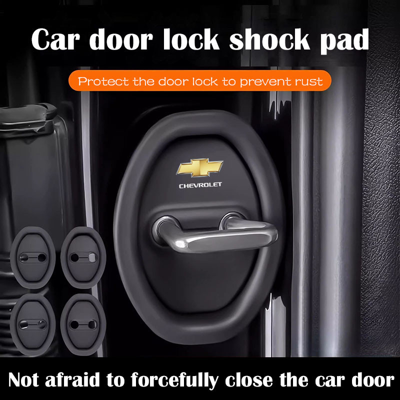 Chevrolet Khóa Cửa Ô Tô Bao Bảo Vệ Trang Trí Cửa Shock Pad Phụ Kiện Silicon Cho Onix Aveo Captiva Groove Tracker Cavalier S10 Pickup Spin Cruze