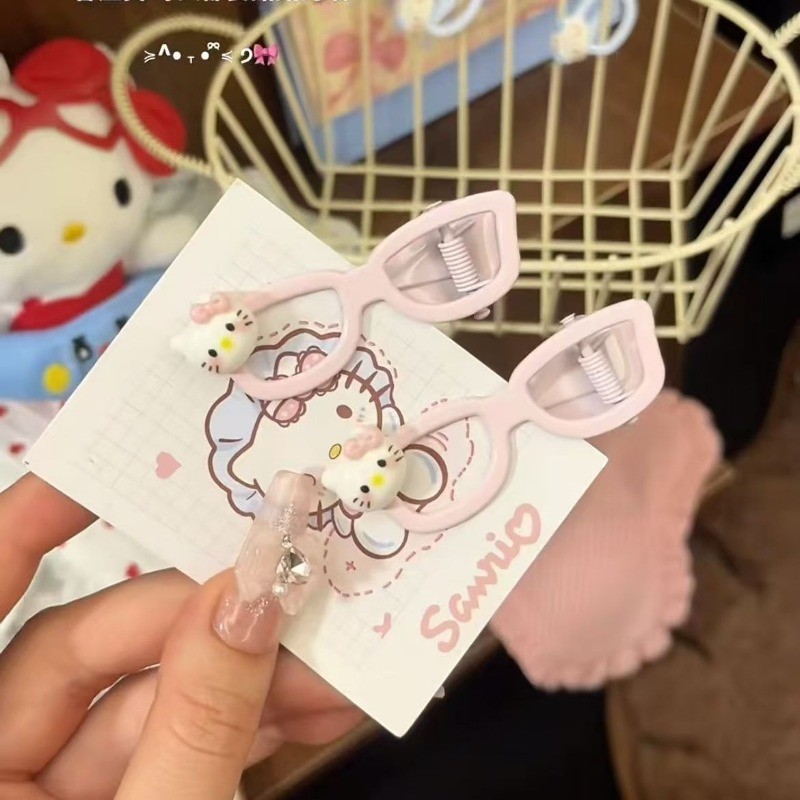 Ngọt Ngào Dễ Thương HelloKitty Kính Kẹp Tóc Nhỏ Bé Gái Trán Nổ Kẹp Phụ Kiện Tóc