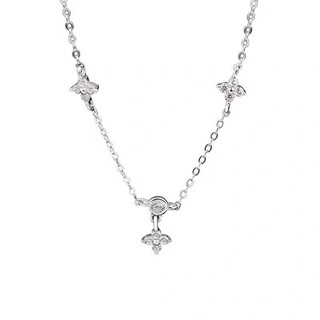 Vòng cổ cỏ ba lá bạc S925 Trang sức thời trang đơn giản Quà tặng nữ