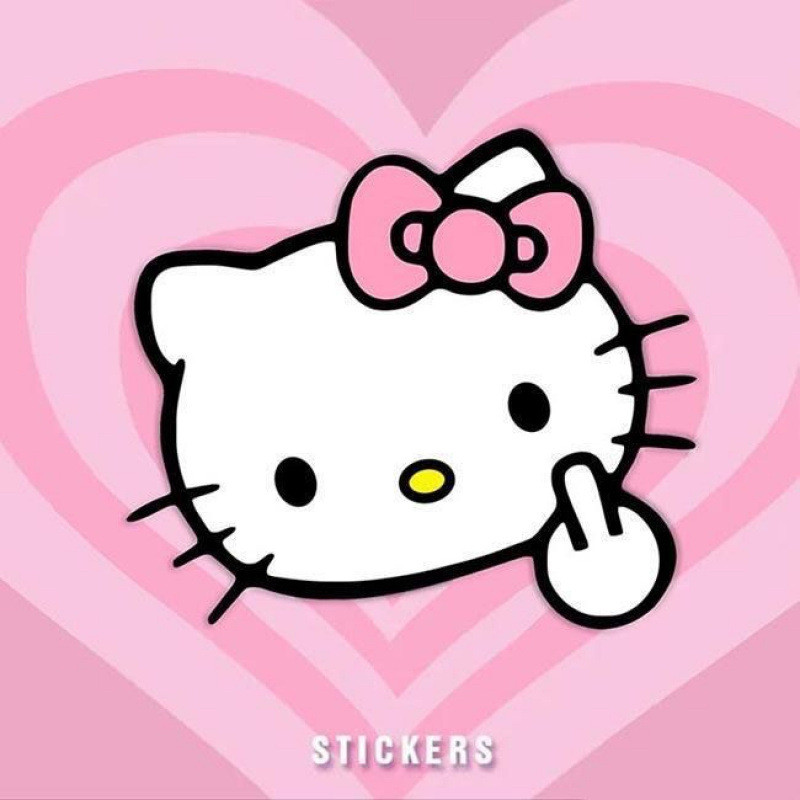 HelloKitty Hoạt Hình Dễ Thương Dán Xe Ô Tô Độc Đáo Khối Cơ Thể Trầy Xước Xe Điện Xe Máy