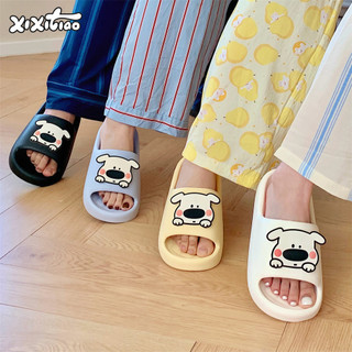 XIXITIAO Casual eva Giày Sandal Đế Mềm Dễ Thương Mũi Đen Chó Mùa Hè Thoải Mái Nam Nữ